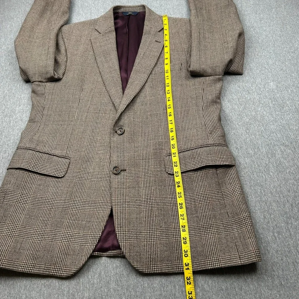 Brooks Brothers 346 Madison Fit Wool Blazer Mens 41R Glen Check Sport Coat